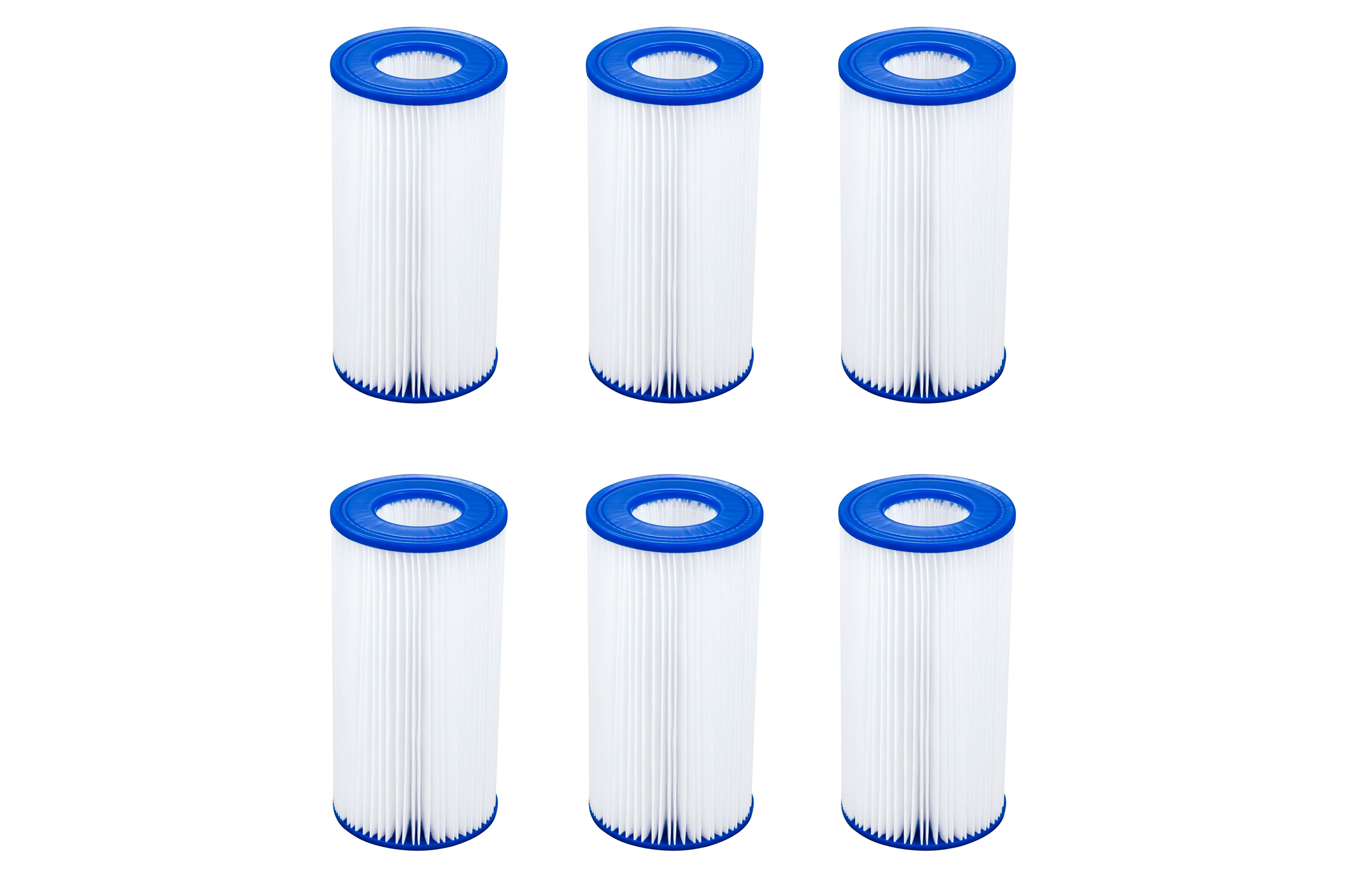 Vhbw Cartuccia Filtrante Per Piscina Arebos 24V 70W, Ricambio Blu/Bianco, Lavabile