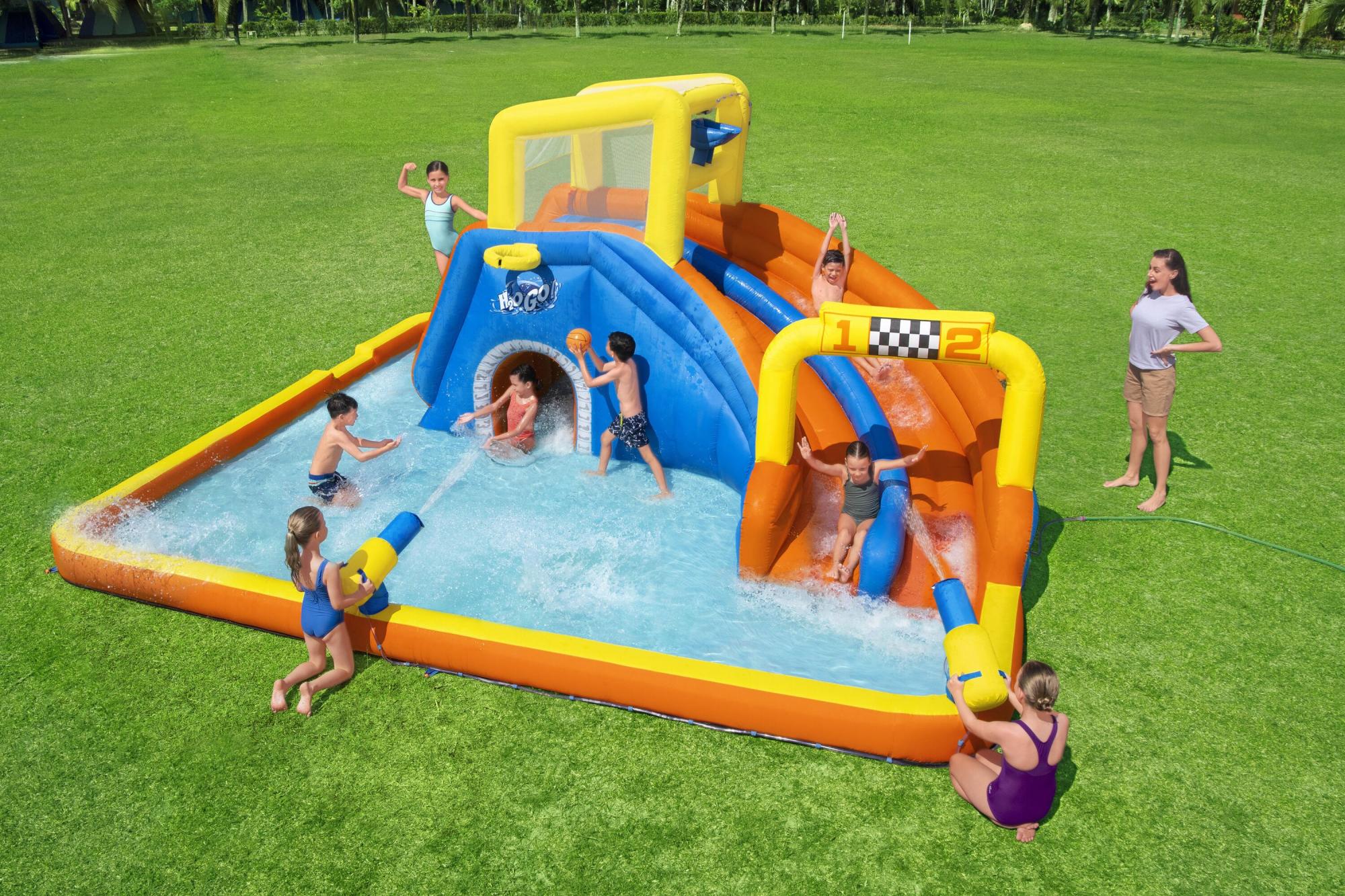 Scivolo Per Piscina Bambini COSTWAY Parco Acquatico Gonfiabile