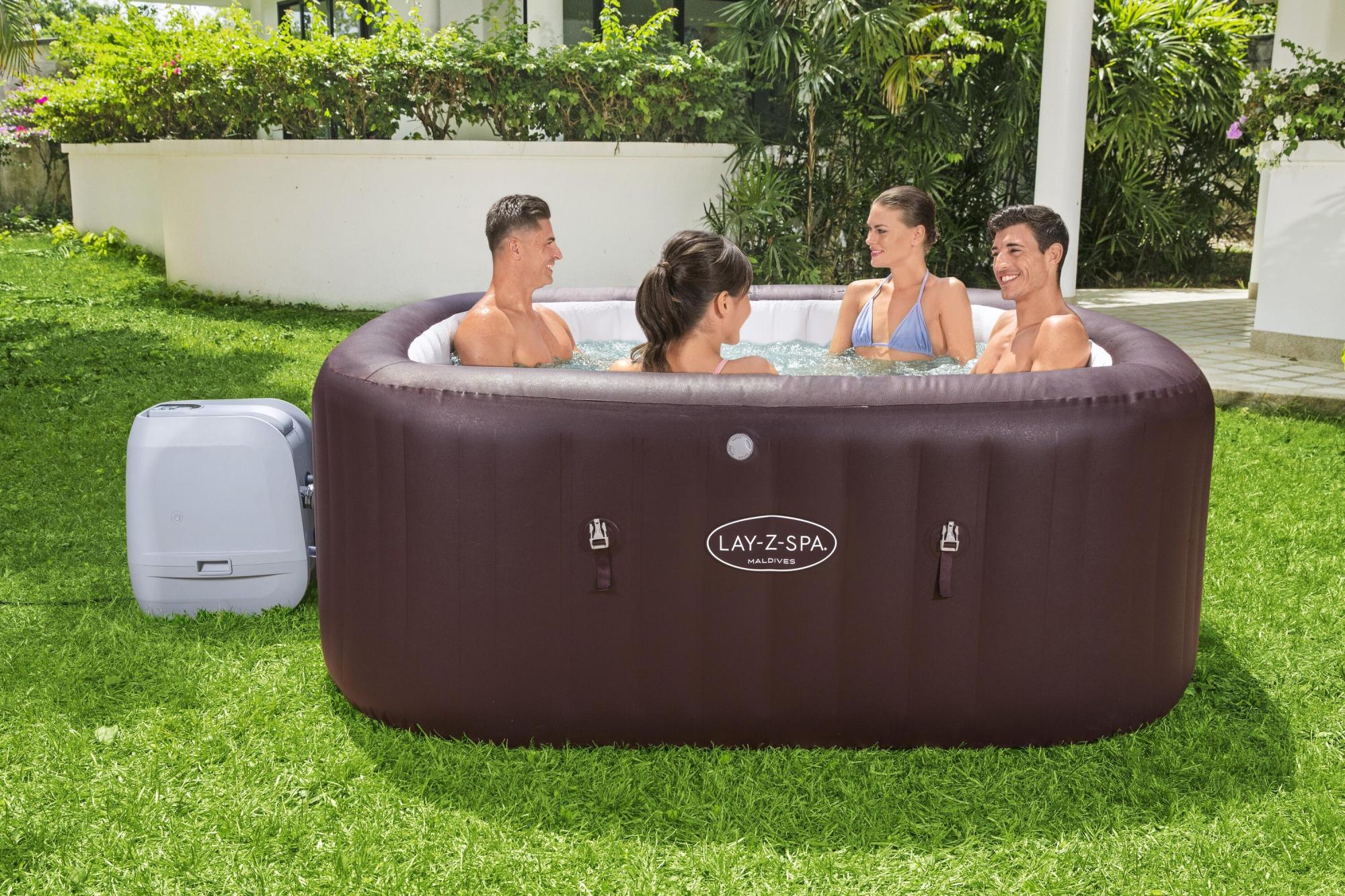 Spa gonflable carré Lay-Z-Spa Cabo Hydrojet™ 4-6 places Wifi Spas