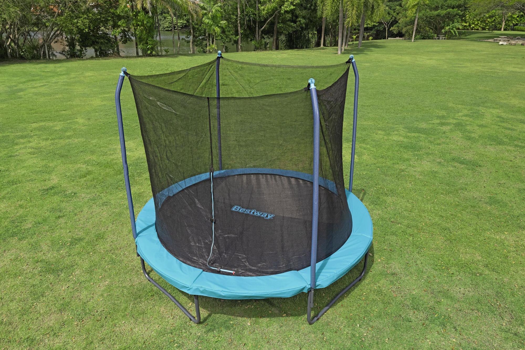 SONGMICS Trampoline pour Enfant, Diamètre 366 cm, Filet de Protection