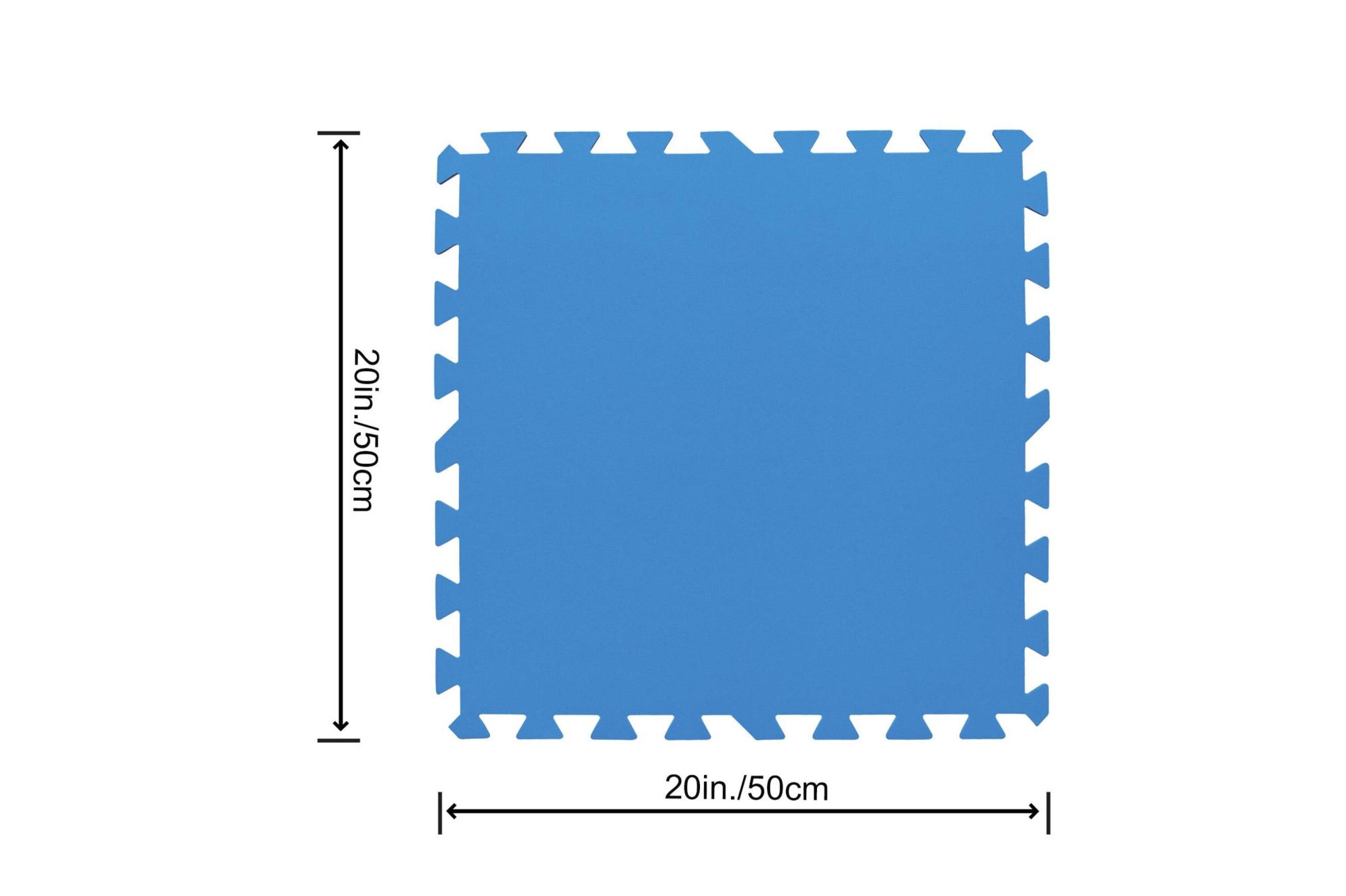Lot De 9 Tapis Protection Sol 50x50cm - Pour Piscine/Spa